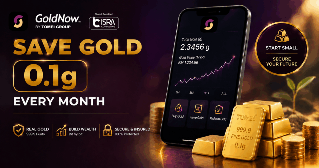 Gold savings malaysia - save 0.1g Gold with GoldNow Today